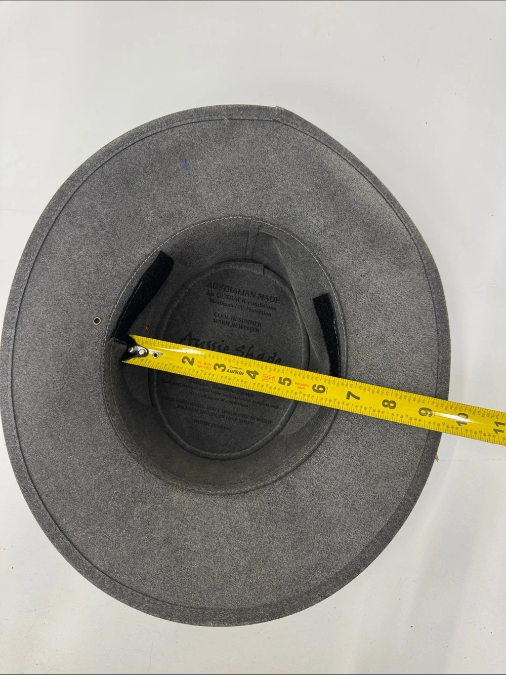Vintage Aussie Shade Grey Outback Hat Size Medium